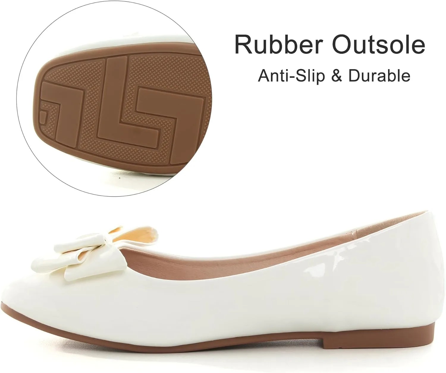 Dear Time Women's Casual Foldable Ballet Flats Square Toe Ballerina Flats Shoes Comfortable