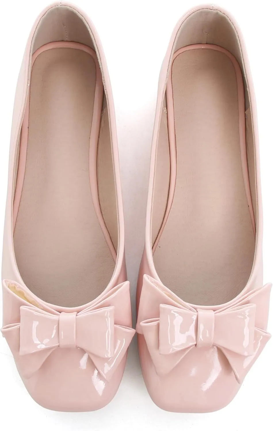 Dear Time Women's Casual Foldable Ballet Flats Square Toe Ballerina Flats Shoes Comfortable