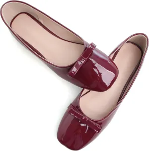 Dear Time Women's Casual Foldable Ballet Flats Square Toe Ballerina Flats Shoes Comfortable