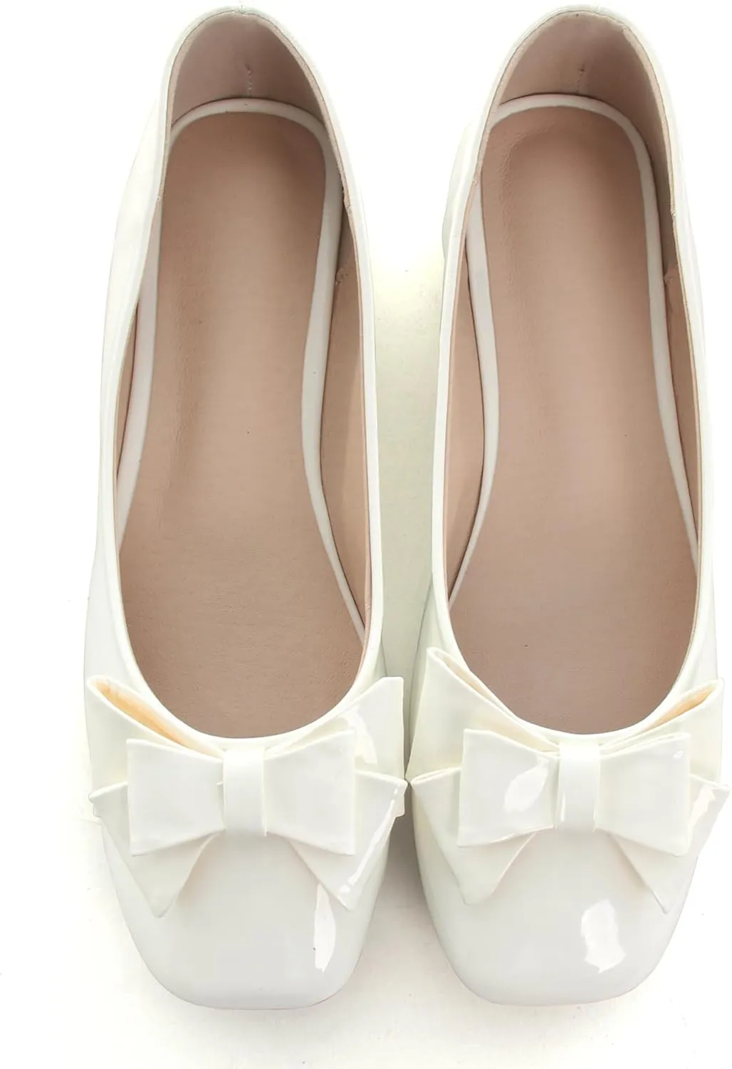 Dear Time Women's Casual Foldable Ballet Flats Square Toe Ballerina Flats Shoes Comfortable