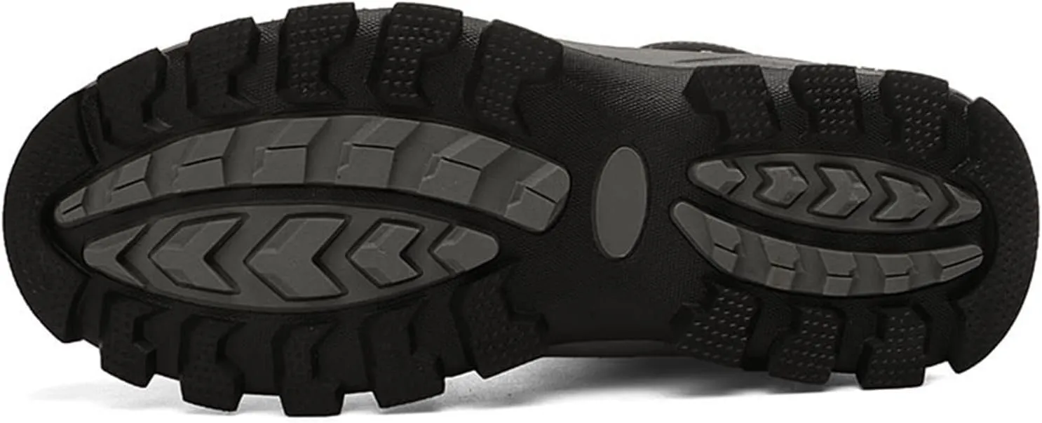 DevilAngel Men's High Top Thermal hiking Shoes,Winter Fashion Leather Waterproof Outdoor Snow Boots?Snow Sports Warm Shoes.