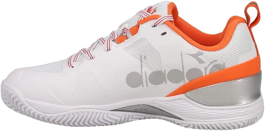 Diadora Womens Blushield Torneo Geometric Clay Tennis Sneakers Shoes - White