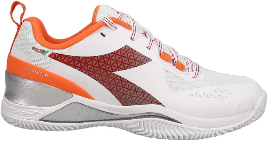 Diadora Womens Blushield Torneo Geometric Clay Tennis Sneakers Shoes - White