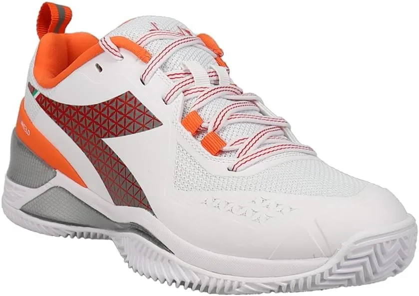 Diadora Womens Blushield Torneo Geometric Clay Tennis Sneakers Shoes - White