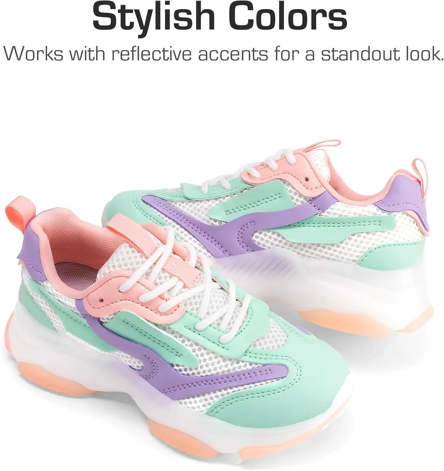 DREAM PAIRS Kids Girls Sneakers Jelly Sole Lace up Shoes Lightweight Walking Shoes for Girls Boys