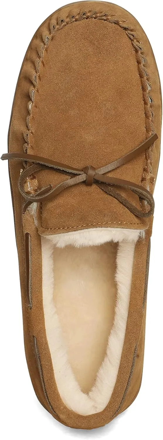 DREAM PAIRS Men's Moccasin Slippers Fuzzy Plush House Shoes Indoor Outdoor Fleece Lining Loafers