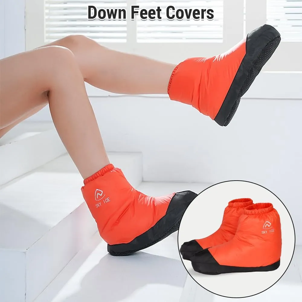 Duck Thermal Batting with Folding Cuff, Lightweight Insulated Slippers for Indoor Outdoor Use, Soft Lining Against Slip