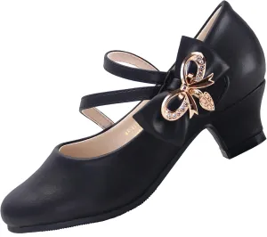 EIGHT KM Mary Jane Shoes for Girls - Toddler Shoes Girl Mary Jane Flats Kid Shoes - Multi Sizes & Colors for Ages 3-13 Years Baby Girl Shoes - Party Wedding Heels for Girls