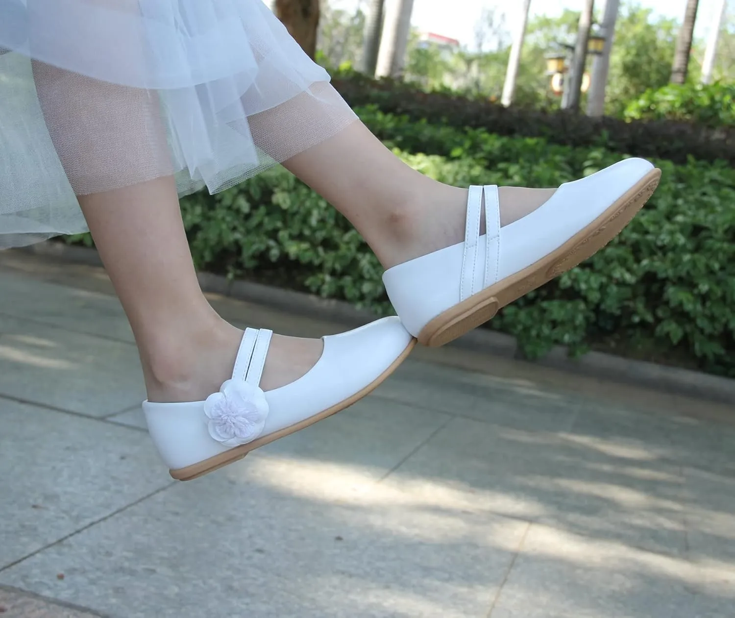 EIGHT KM Toddler Girls Dress Shoes – Girls Mary Jane Shoes | Mary Jane Flats - Ballet Flats – Party, Flower Girl, Wedding Dress Shoes for Girls – Comfortable & Non-Slip Design for Ages up to 7