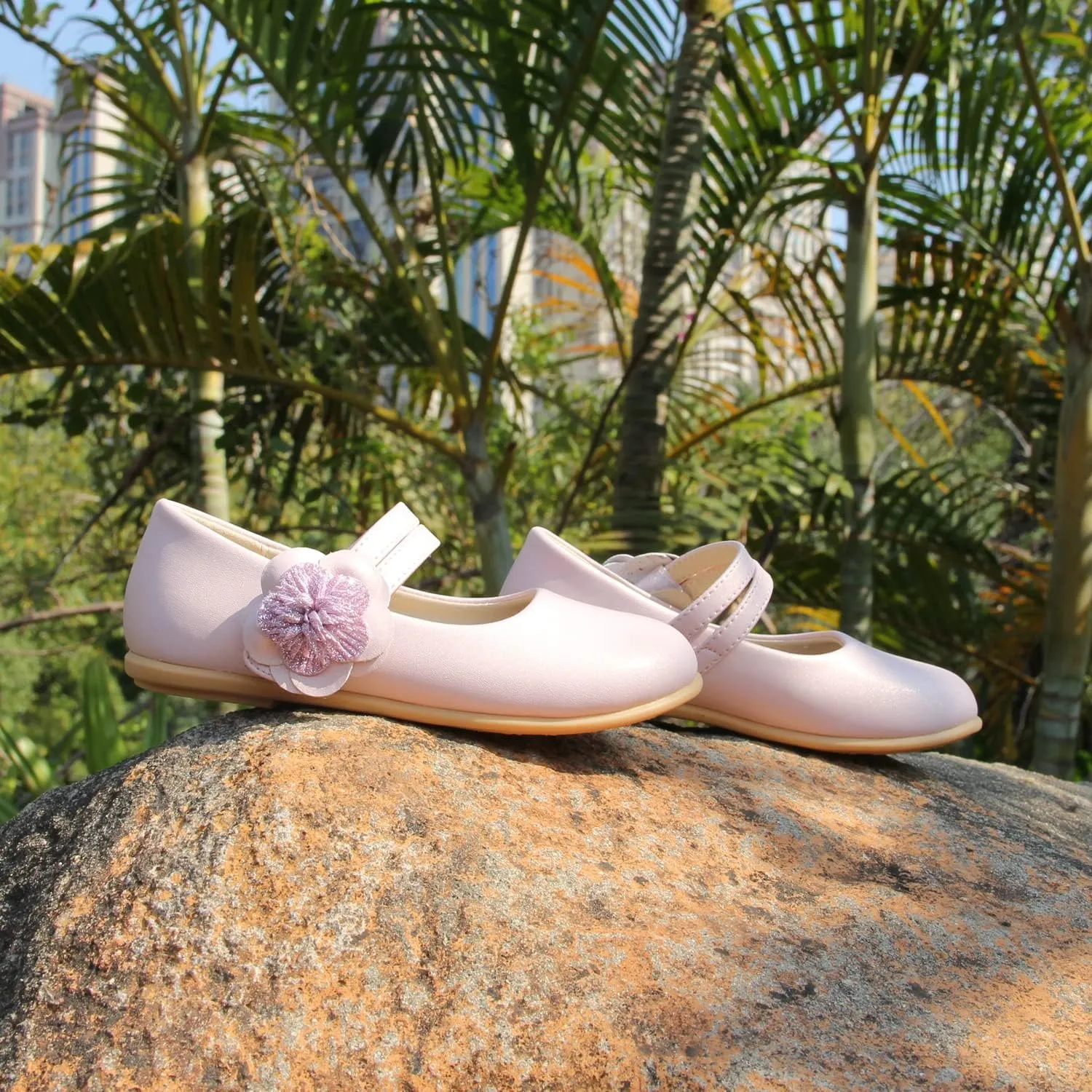 EIGHT KM Toddler Girls Dress Shoes – Girls Mary Jane Shoes | Mary Jane Flats - Ballet Flats – Party, Flower Girl, Wedding Dress Shoes for Girls – Comfortable & Non-Slip Design for Ages up to 7