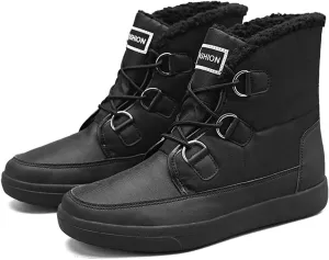 Eliogn Women's Snow Boots Winter Warm Plush Lining Non-slip Waterproof Outdoor Cotton Boots