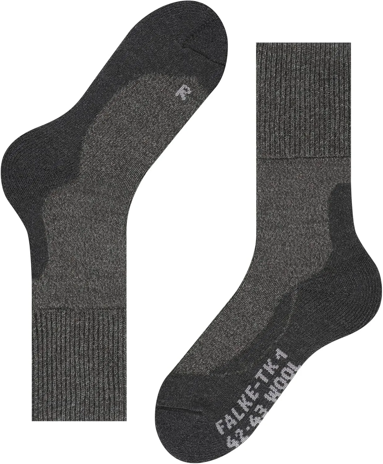 FALKE Men's TK1 Adventure Wool Hiking Socks, 1 Pair