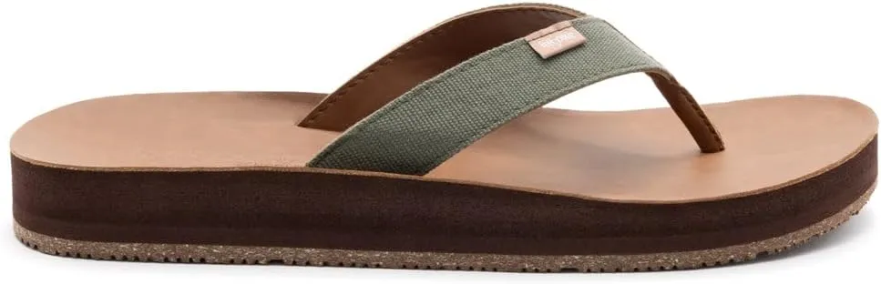 Feelgoodz Men's Zensole Kinderz Water-resistant Vegan Leather/Natural Rubber Flip Flops