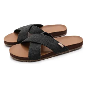 Feelgoodz Women's Zensole Cascades Natural Rubber Strap Slide Sandals (Lungo, Size 7)