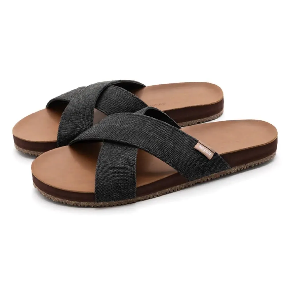 Feelgoodz Women's Zensole Cascades Natural Rubber Strap Slide Sandals (Lungo, Size 7)