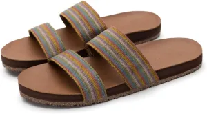 Feelgoodz Women's Zensole Vistas Natural Rubber Strap Slide Sandals