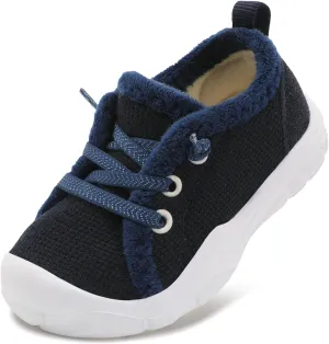 FEETCITY Wide Boys & Girls Winter Shoes - Barefoot & Walking Shoes, Slip On, Tennis Design