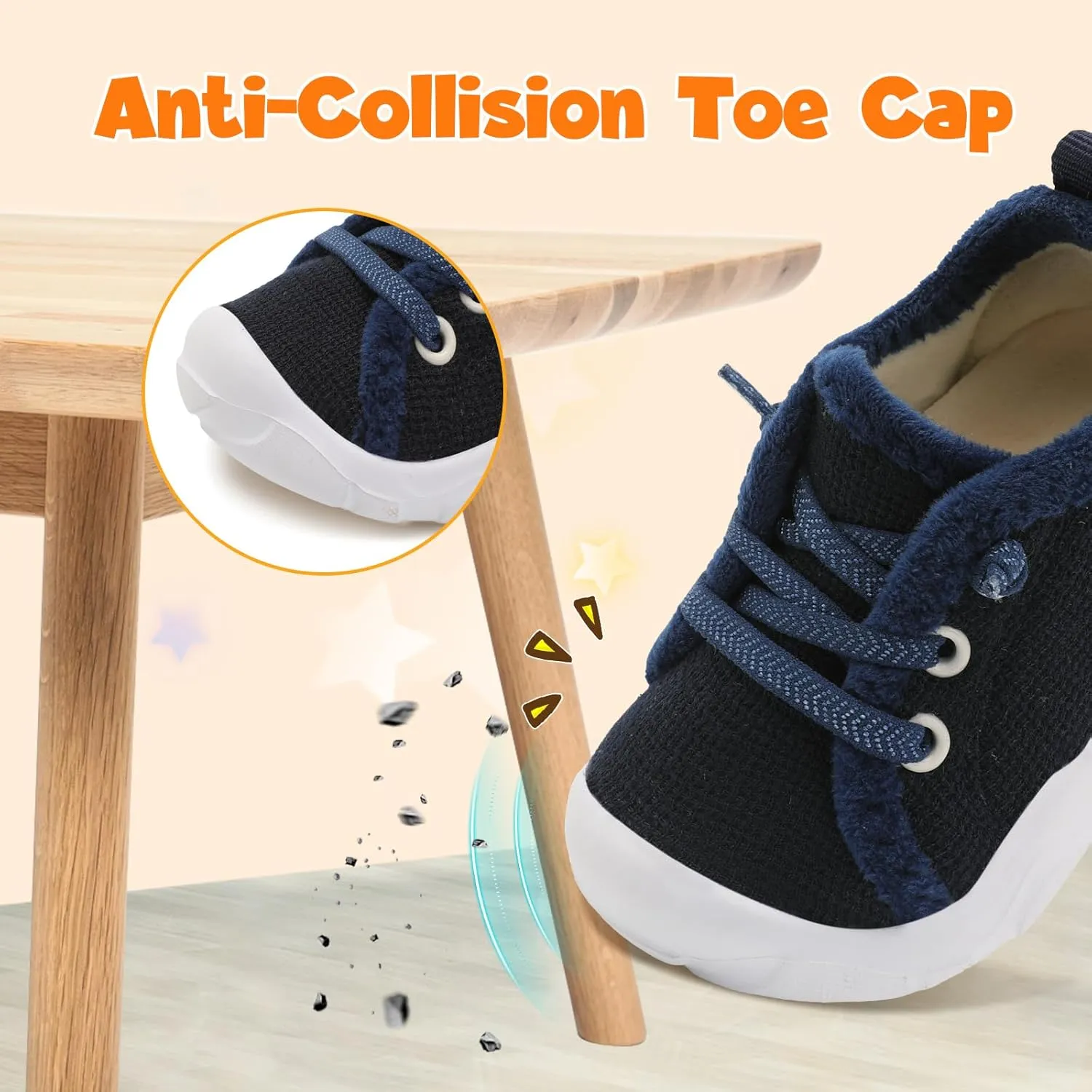 FEETCITY Wide Boys & Girls Winter Shoes - Barefoot & Walking Shoes, Slip On, Tennis Design