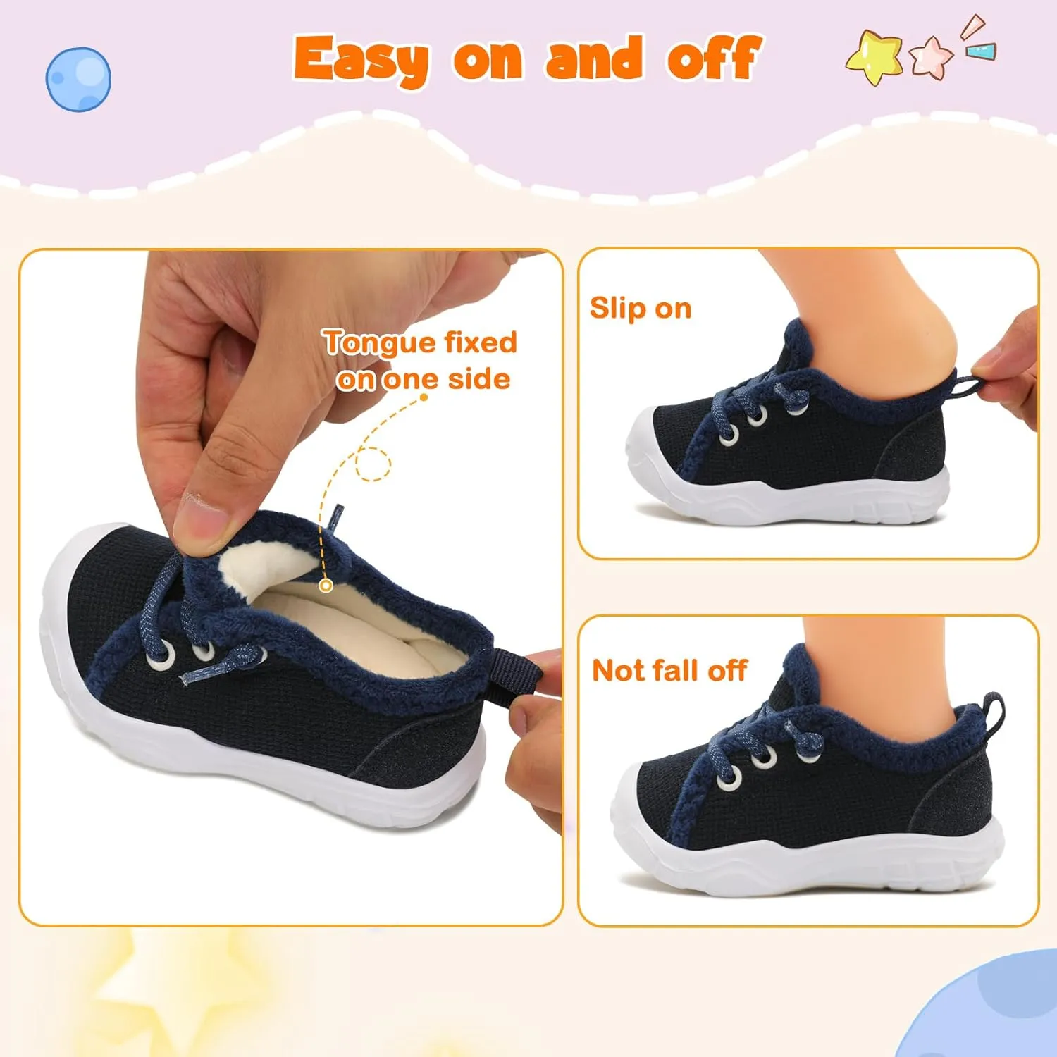 FEETCITY Wide Boys & Girls Winter Shoes - Barefoot & Walking Shoes, Slip On, Tennis Design