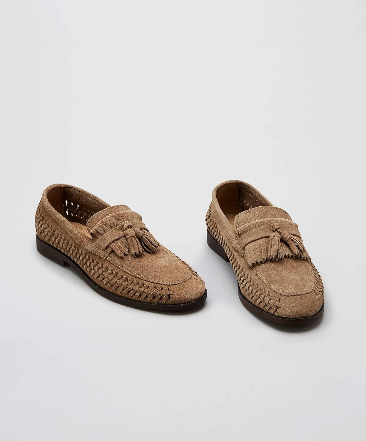 find. Men's Woven Leather Loafer