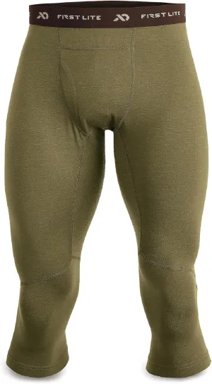 First Lite Men's Wick Boot Top - Ultralight Merino Wool Baselayer Camo Pant Bottoms