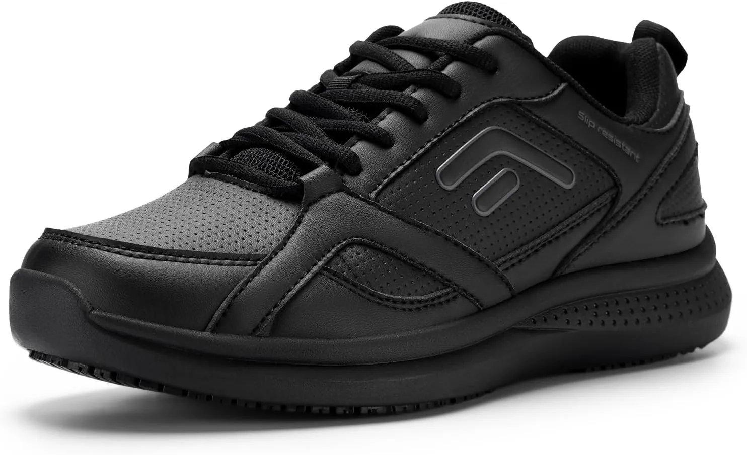 FitVille Wide Athletic Shoes for Men, Slip Resistant Work Shoes, Non Slip Walking Casual Sneakers, Lightweight | Cushioning