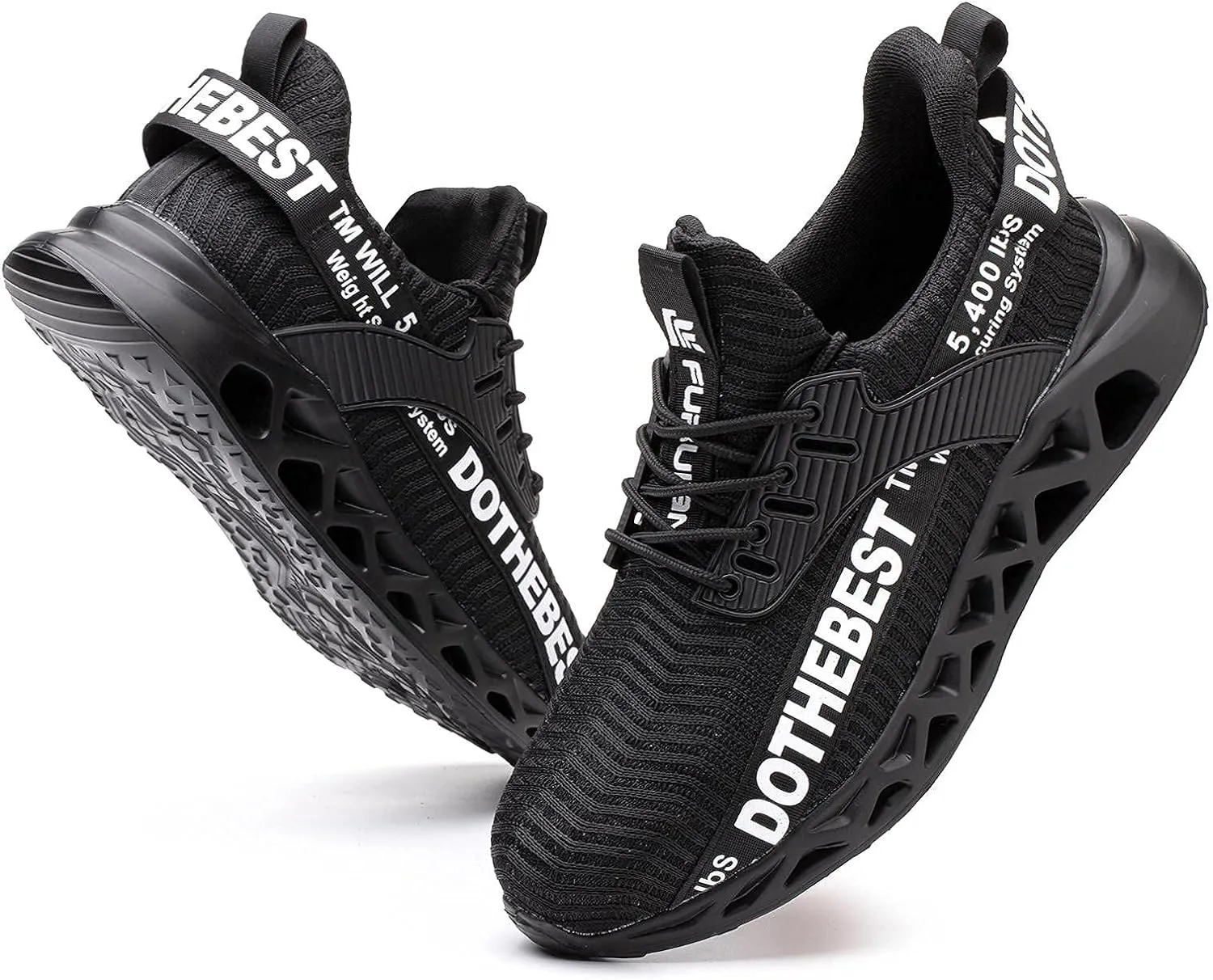 Furuian Steel Toe Sneakers for Men Women Lightweight Safety Shoes Comfortable Puncture Proof Slip On Indestructible Work Shoes