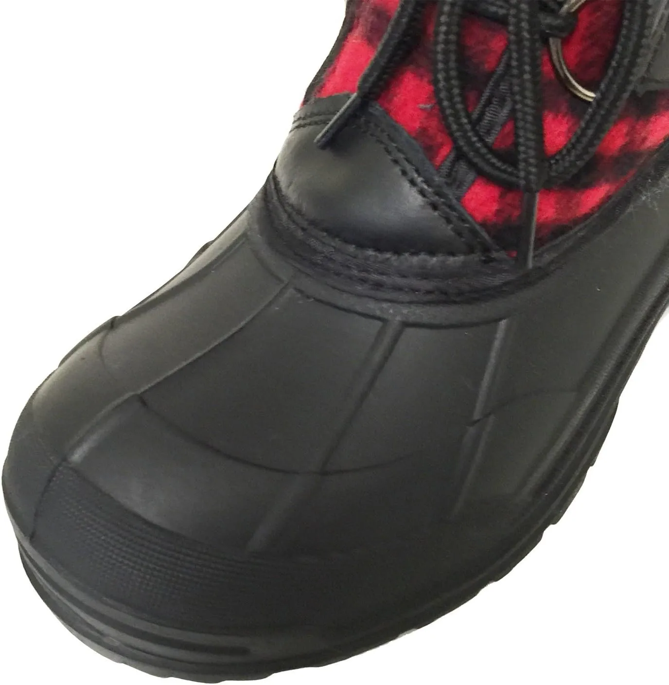 G4U-CDS Women's Winter Boots Cold Weather Insulated Flannel Plaid Lace up Waterproof Snow Fur Duck Shoes
