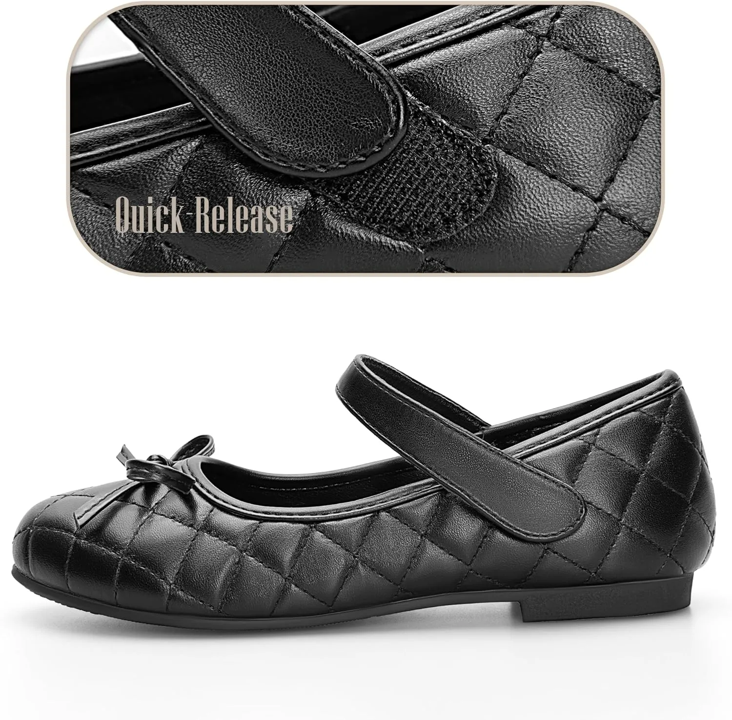 Girls' Flats: Classy PU Leather Mary Jane Ballerina Dress Shoes for Big and Little Kids - Perfect for Parties, Weddings, School, Outdoor Activities and Daily Wear