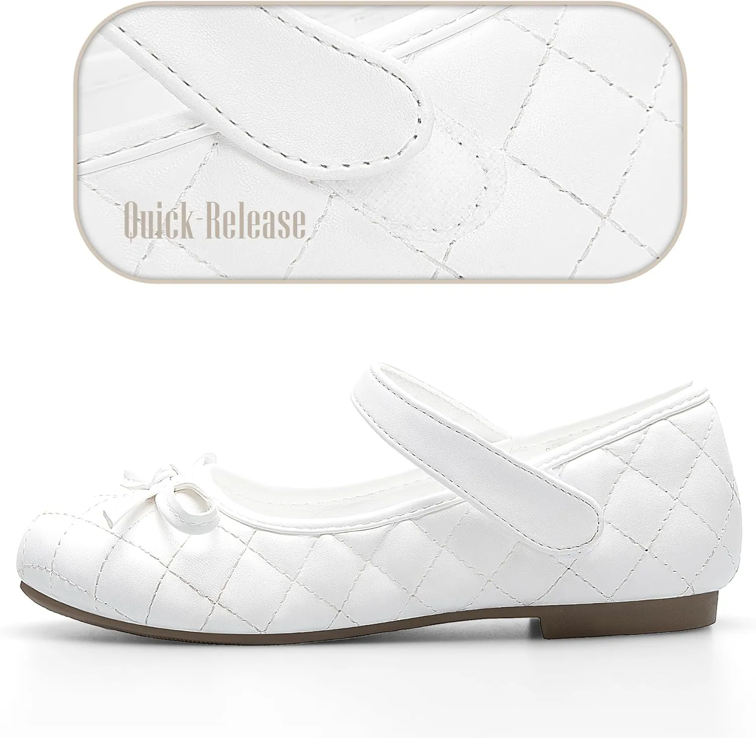 Girls' Flats: Classy PU Leather Mary Jane Ballerina Dress Shoes for Big and Little Kids - Perfect for Parties, Weddings, School, Outdoor Activities and Daily Wear
