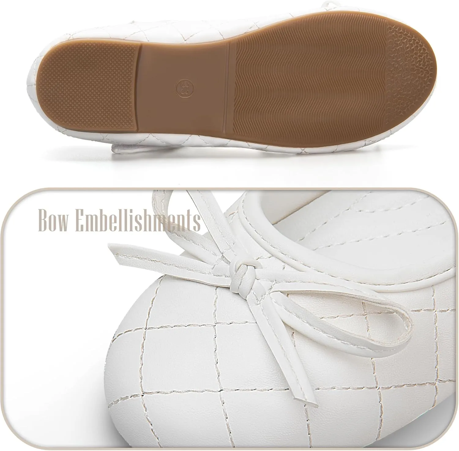 Girls' Flats: Classy PU Leather Mary Jane Ballerina Dress Shoes for Big and Little Kids - Perfect for Parties, Weddings, School, Outdoor Activities and Daily Wear