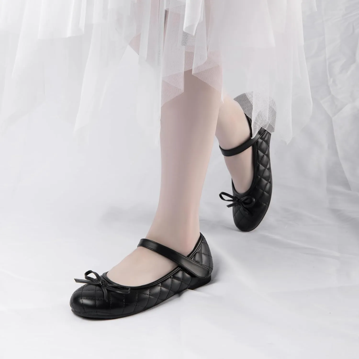 Girls' Flats: Classy PU Leather Mary Jane Ballerina Dress Shoes for Big and Little Kids - Perfect for Parties, Weddings, School, Outdoor Activities and Daily Wear