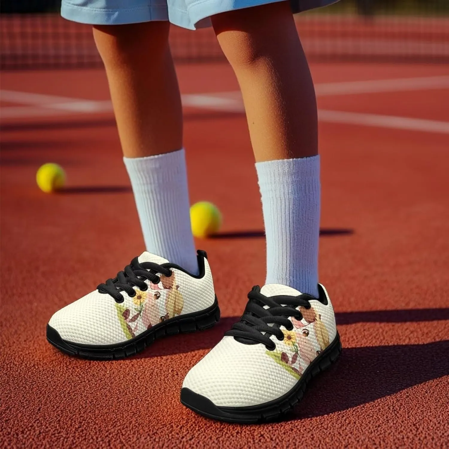 GOSTONG Kids Sneakers Breathable Mesh Cool Walking Running Shoes Soft Non Slip Rubber Sole Sneakers US 11 12 13 | 1 2 3 Black