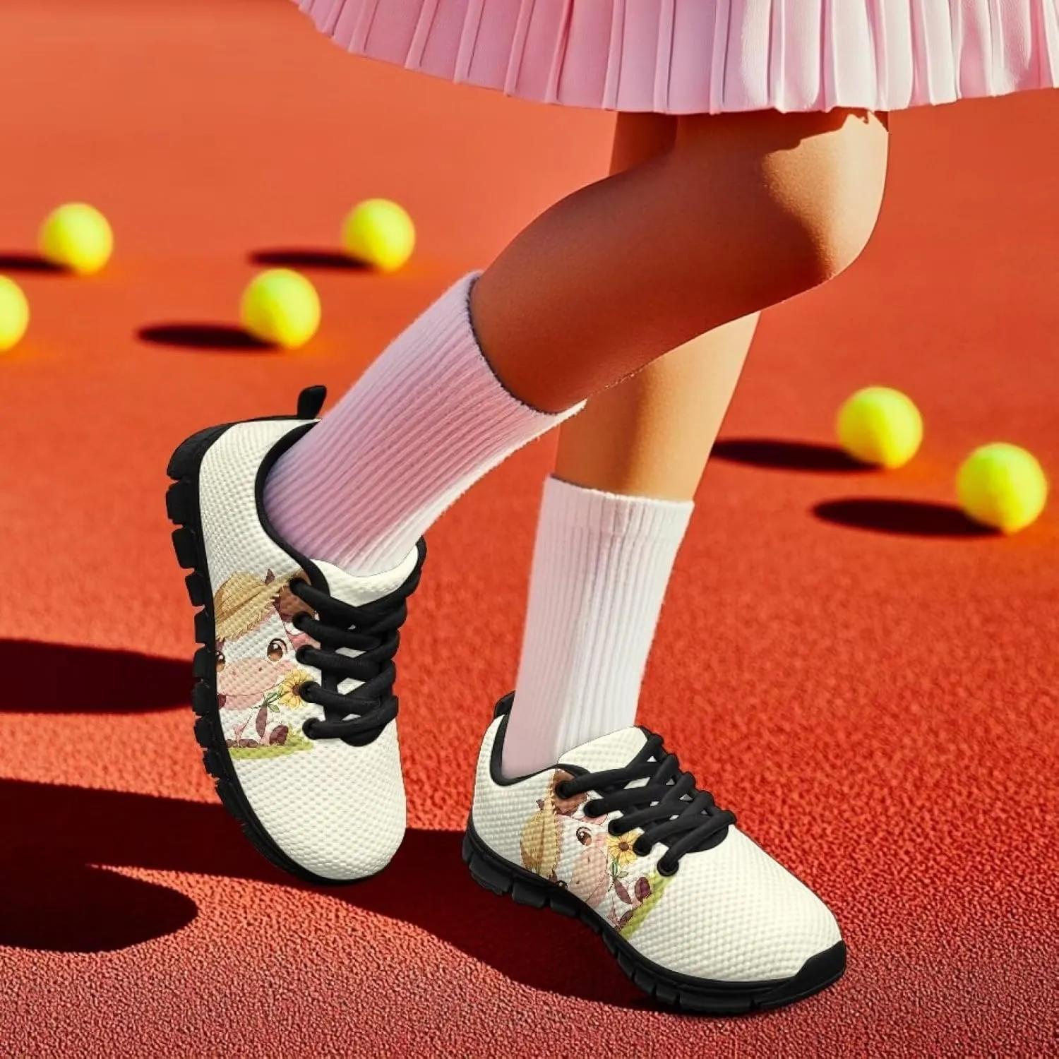 GOSTONG Kids Sneakers Breathable Mesh Cool Walking Running Shoes Soft Non Slip Rubber Sole Sneakers US 11 12 13 | 1 2 3 Black