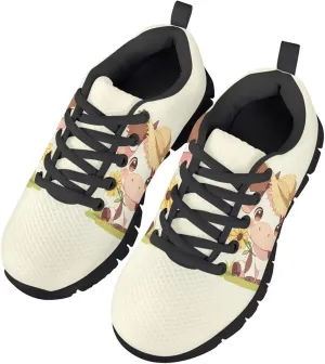 GOSTONG Kids Sneakers Breathable Mesh Cool Walking Running Shoes Soft Non Slip Rubber Sole Sneakers US 11 12 13 | 1 2 3 Black