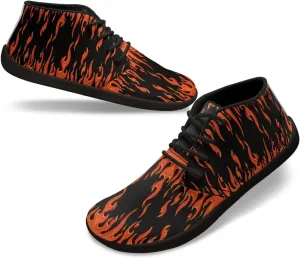 GOSTONG Men's Wide Toe Barefoot Shoes Lightweight Pull On Walking Flats Shoe Non Slip Outdoor Trail Running Sneakers Zero Drop Sole Black Size 5-14