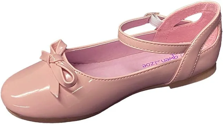 Gwen & Zoe Girl Dress Flats Shoes for Weddings, Christmas, First Communion, Easter, Flower Girl - Big and Little Girl Flats, Toddler, Kids Ballet Flats with Strap