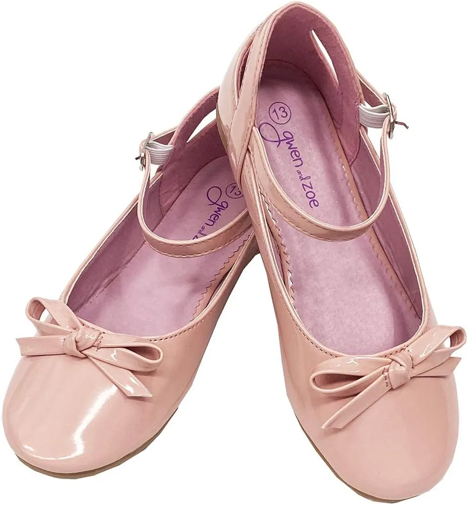 Gwen & Zoe Girl Dress Flats Shoes for Weddings, Christmas, First Communion, Easter, Flower Girl - Big and Little Girl Flats, Toddler, Kids Ballet Flats with Strap
