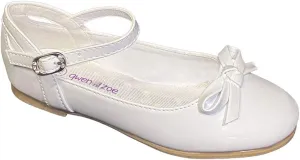 Gwen & Zoe Girl Dress Flats Shoes for Weddings, Christmas, First Communion, Easter, Flower Girl - Big and Little Girl Flats, Toddler, Kids Ballet Flats with Strap