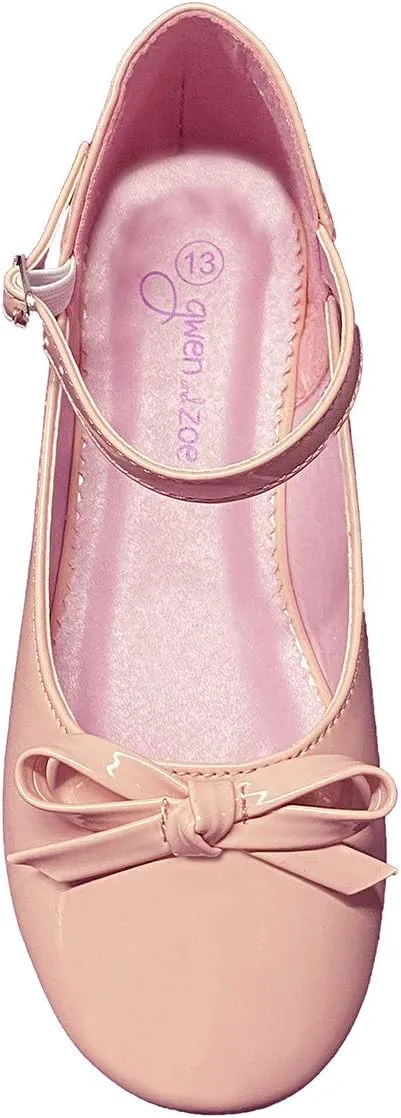 Gwen & Zoe Girl Dress Flats Shoes for Weddings, Christmas, First Communion, Easter, Flower Girl - Big and Little Girl Flats, Toddler, Kids Ballet Flats with Strap