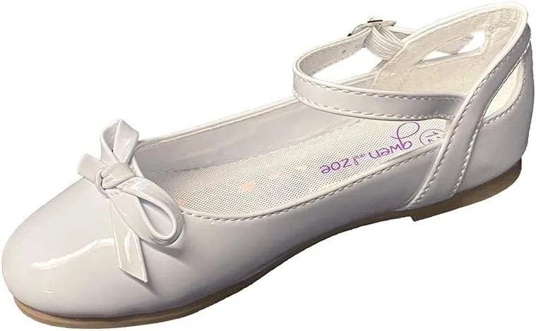 Gwen & Zoe Girl Dress Flats Shoes for Weddings, Christmas, First Communion, Easter, Flower Girl - Big and Little Girl Flats, Toddler, Kids Ballet Flats with Strap