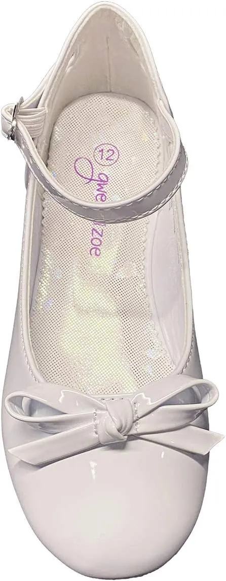 Gwen & Zoe Girl Dress Flats Shoes for Weddings, Christmas, First Communion, Easter, Flower Girl - Big and Little Girl Flats, Toddler, Kids Ballet Flats with Strap