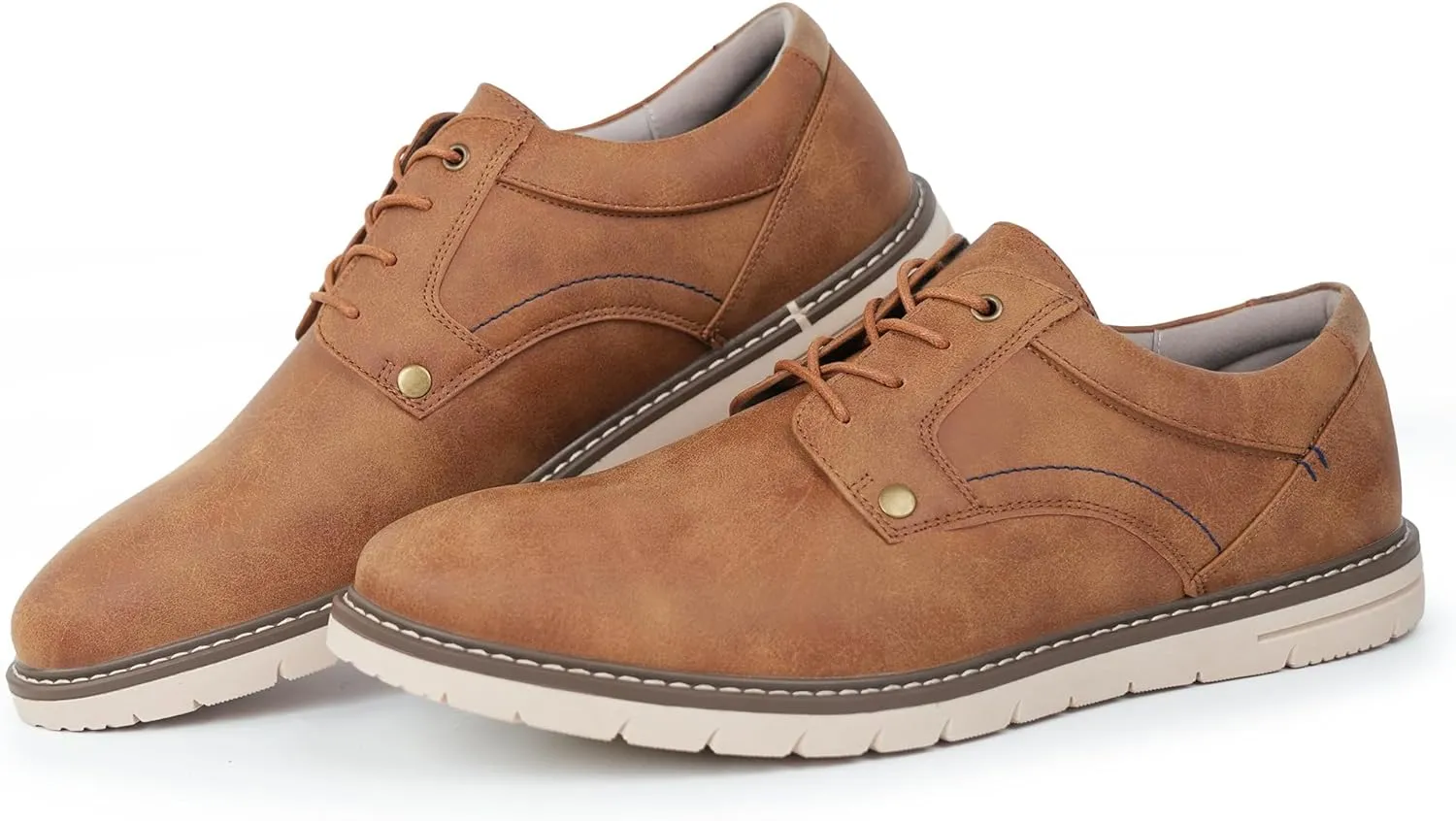 Hawkwell Men's Plus Size Casual Oxfords Shoes Comfortable Business Dress Sneakers US Size 13 14 15 16 17 18