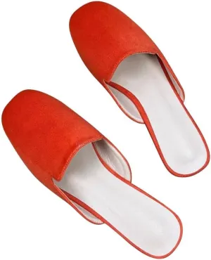Hee grand Mules for Women Flats Square Toe Slip on Flat Slides Comfortable Suede Women Slippers Backless Loafer Shoes