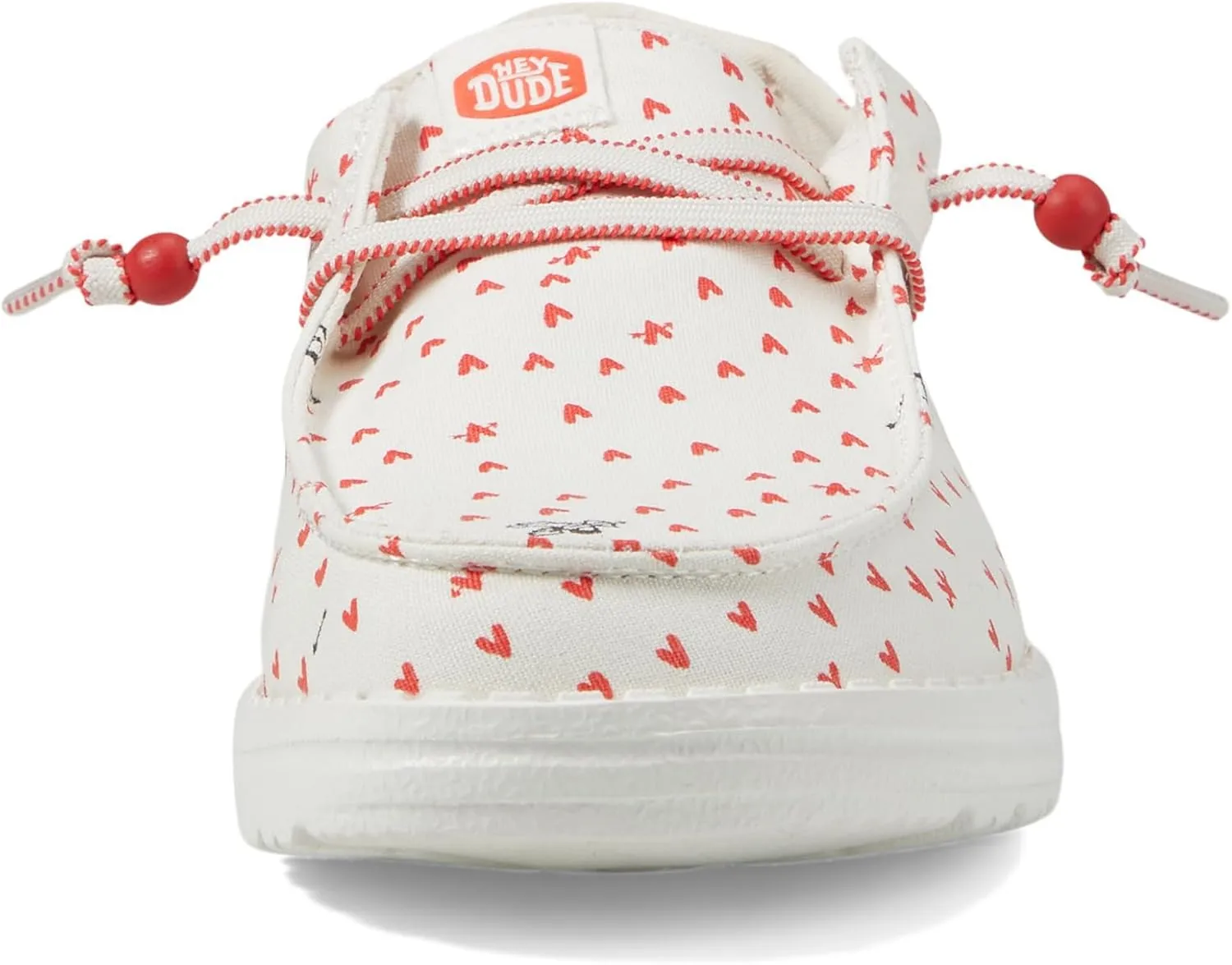 Hey Dude Wendy Hearts - Loafers for Women - Textile Upper - Flex and Fold Technology - Textile Lining