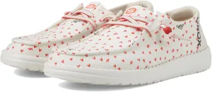 Hey Dude Wendy Hearts - Loafers for Women - Textile Upper - Flex and Fold Technology - Textile Lining