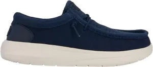 HEYDUDE Wally COMF Woven Navy Blazer/Multi Size 14, Men’s Shoes, Men's Slip-on Loafers, Comfortable & Light-Weight