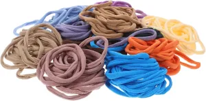 Homoyoyo Versatile Loom Refills 12pcs Elastic Hair Ties for Weaving DIY Ponytail Holders Craft Projects