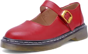 IMPREMEY Mary Janes Oxford Flats Shoes for Women Round Toe Platform Non-slip Comfortable Casual Cute Shoes