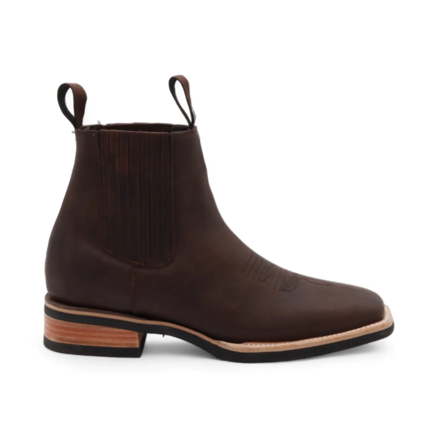 Iowa Men's Dark Brown Leather Short Boots